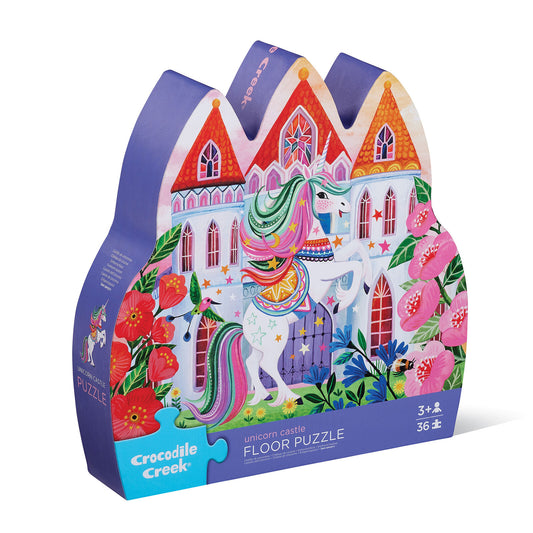 Classic floor puzzle 36pc - unicorn castle