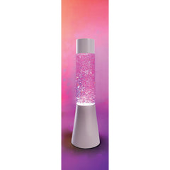 swirling glitter lamp