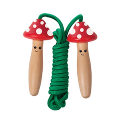 Wooden skipping rope - Toadstool