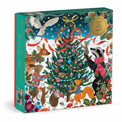 Galison - Woodland Merrymakers Foil Puzzle - 500pc