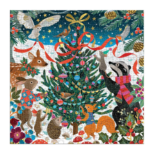 Galison - Woodland Merrymakers Foil Puzzle - 500pc