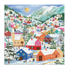 Swiss Alpine Village Foil Puzzle - 500pc