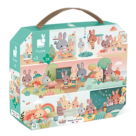 janod a rabbits day 24pc puzzle