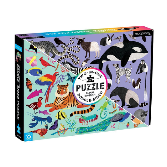 animal kingdom 100pc double sided puzzle