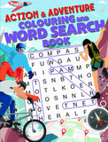 colouring and word search book