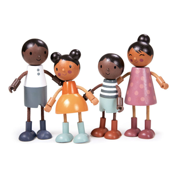 wooden doll family - flexible