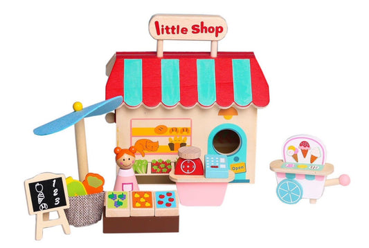 wooden play set- grocery store