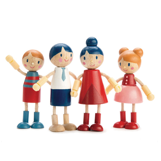 wooden doll family - flexible