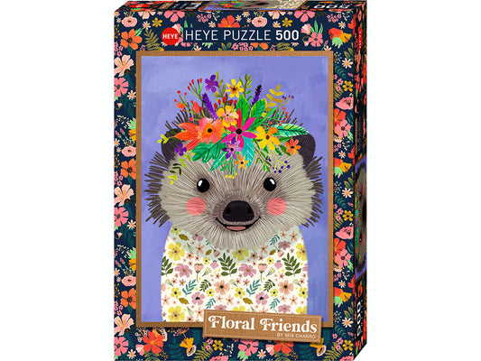 floral friends hedgehog 500 pce puzzle