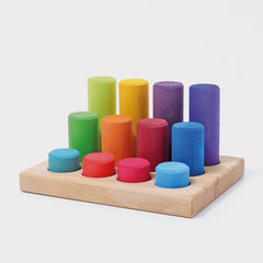 grimms stacking game small rainbow rollers