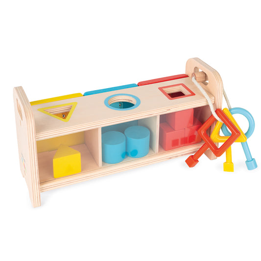 janod essentials shape box with keys