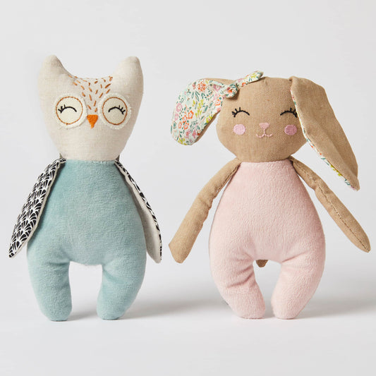 bunny & owl rattle