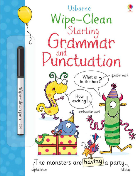 wipe-clean starting grammar and punctuation