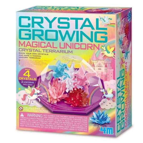 crystal growing magical unicorn terrarium