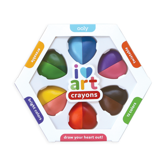 I heart art crayons- erasable heart shaped crayons