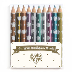 10 mini coloured pencils