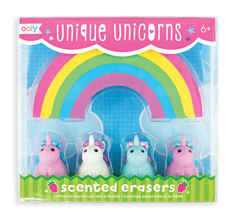unique unicorns scented erasers