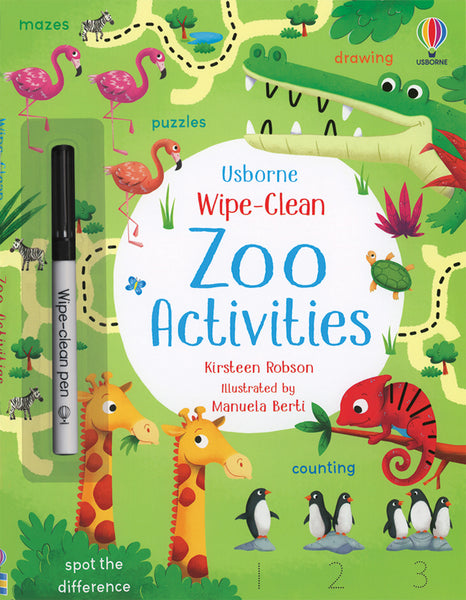 wipe clean- zoo activities