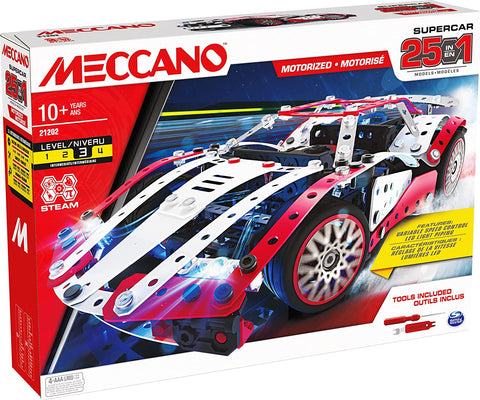 meccano- motorised supercar 25 in 1