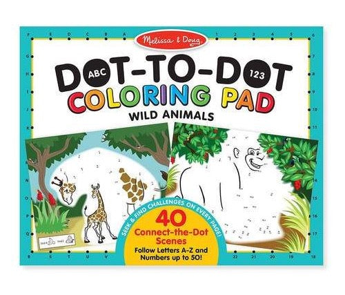 dot to dot colouring pad ABC 123