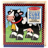 wooden cube puzzles- farm