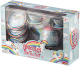 unicorn tin tea set