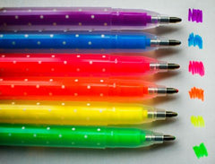 neon gel pens