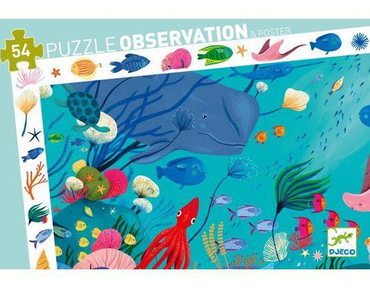 observation puzzle - aquatic 54pc