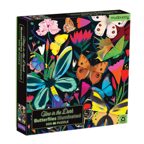 butterflies illuminated puzzle 500pc