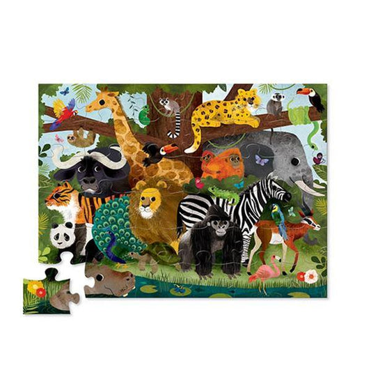 jungle friends 36pc floor puzzle