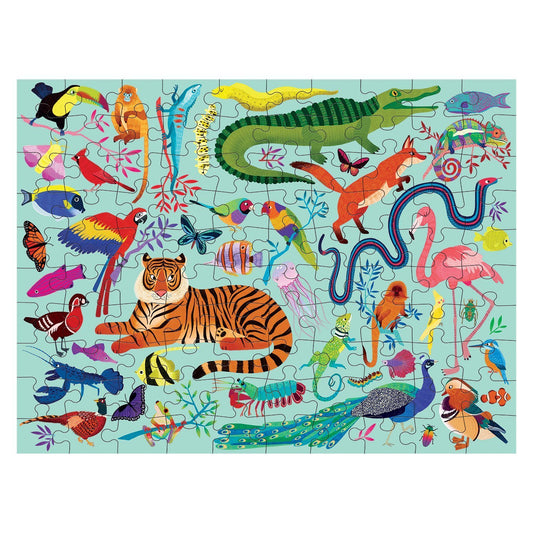 animal kingdom 100pc double sided puzzle