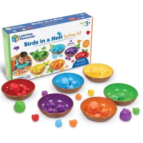 birds in a nest sorting set