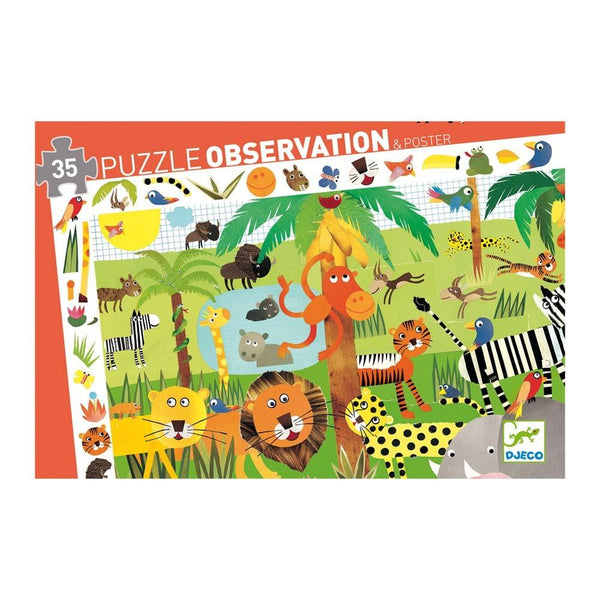 observation puzzle- jungle 35pc