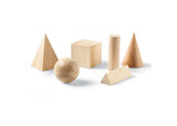 wooden geometric solids