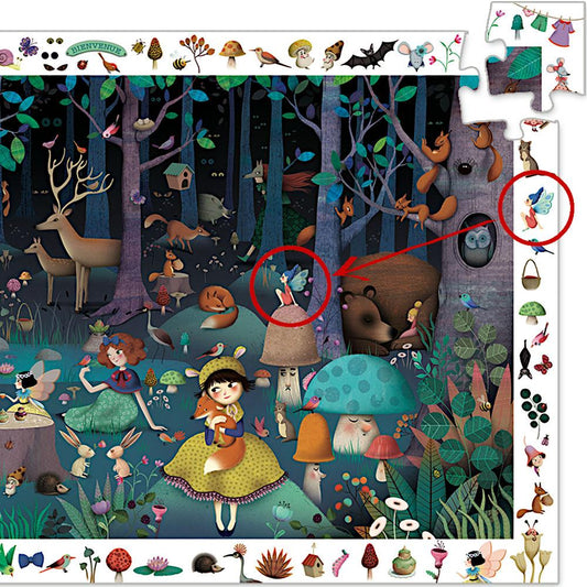 Observation puzzle - enchanted forest 100pc