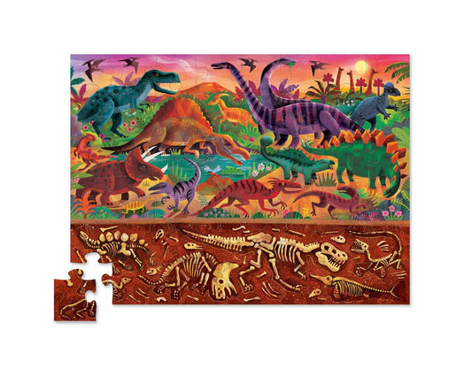 Dinosaur world above & below 48pc puzzle