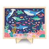 ocean life wood puzzle & display- 100pc