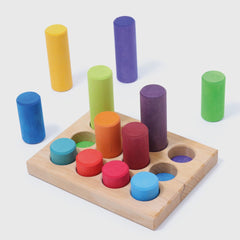 grimms stacking game small rainbow rollers