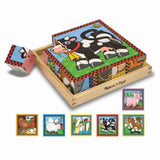 wooden cube puzzles- farm