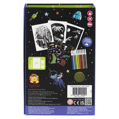 colouring set- dinos in space