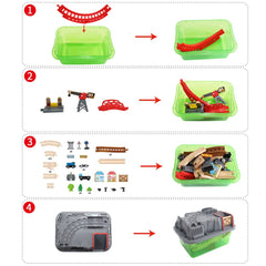 Railway bucket- builder set