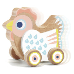 babysing hen on wheels