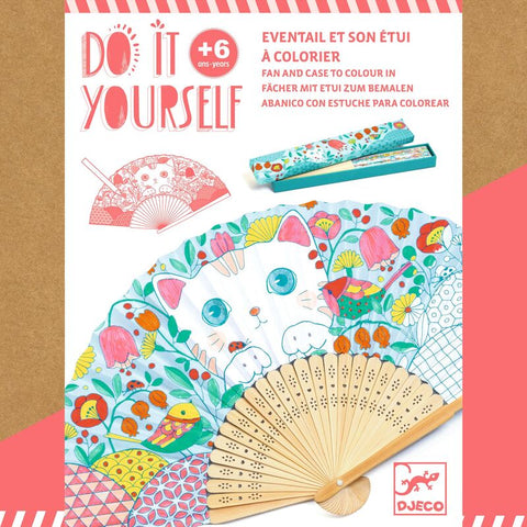 do it yourself - fan and case to colour in