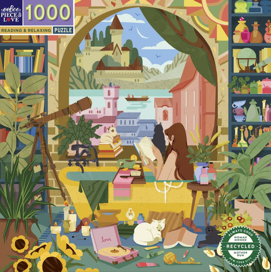 eeBoo 1000 Pc Puzzle – Reading Relaxing