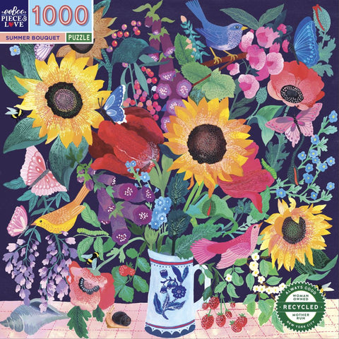 eeBoo 1000 Pc Puzzle – Summer Bouquet