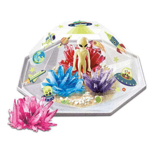 crystal growing- outer space crystal terrarium