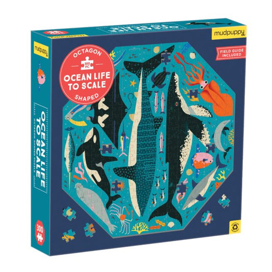 ocean life to scale octagon shaped 300pc puzzle