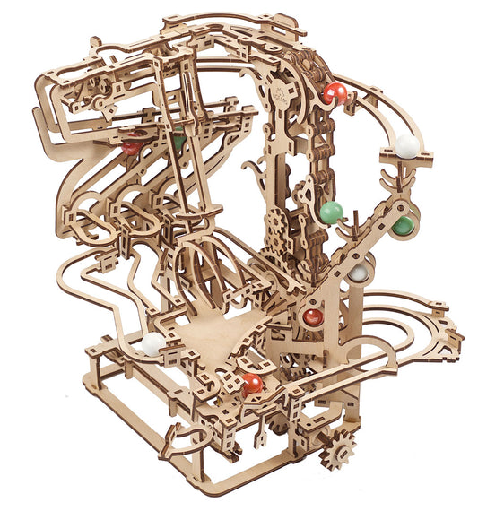 ugears model marble run chain hoist