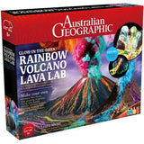 glow-in-the-dark rainbow volcano lava lab