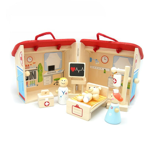 Wooden play set- hospital